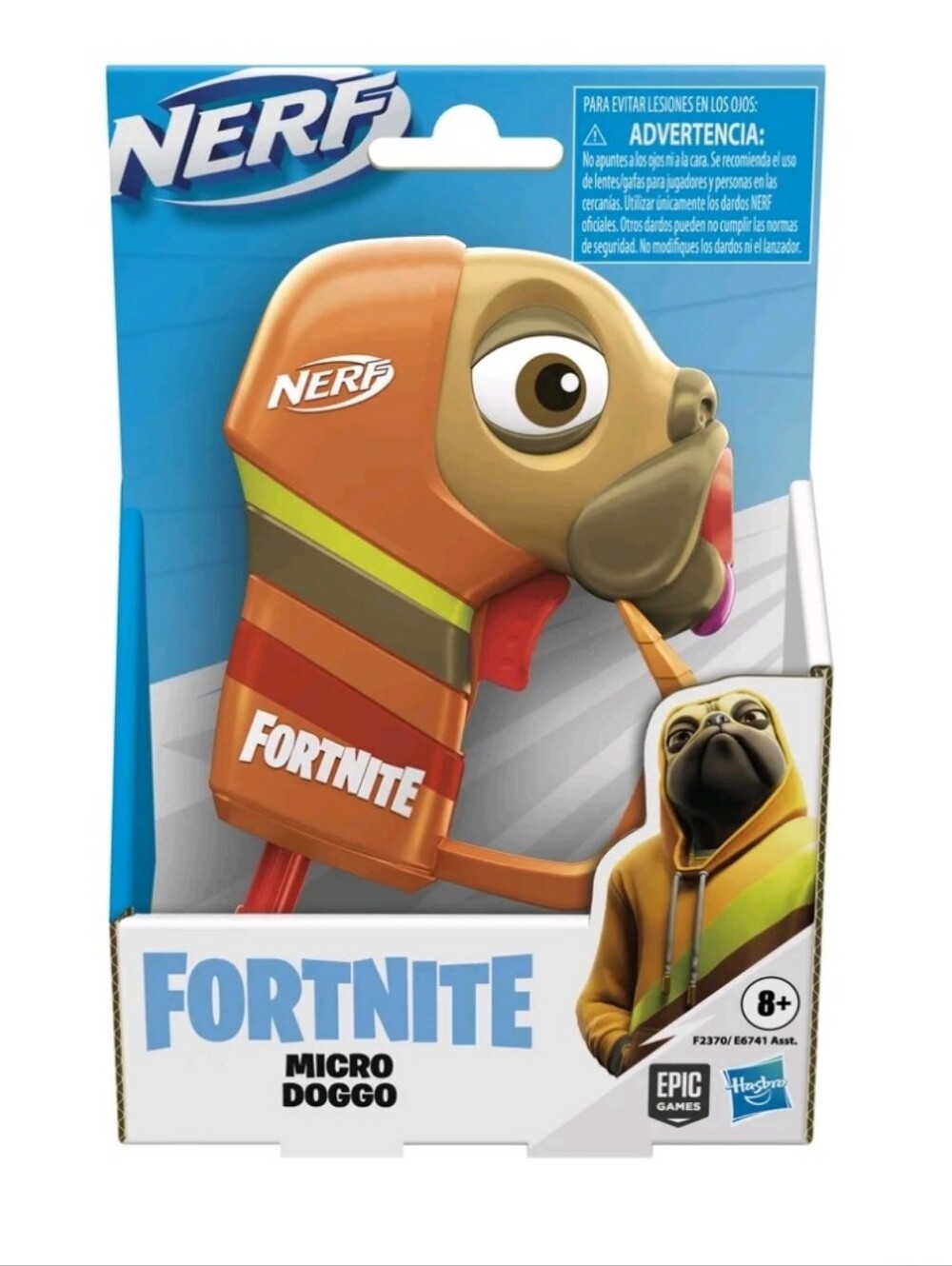 Nerf Fortnite Micro Doggo Mini Dart Blaster - Orange and Brown